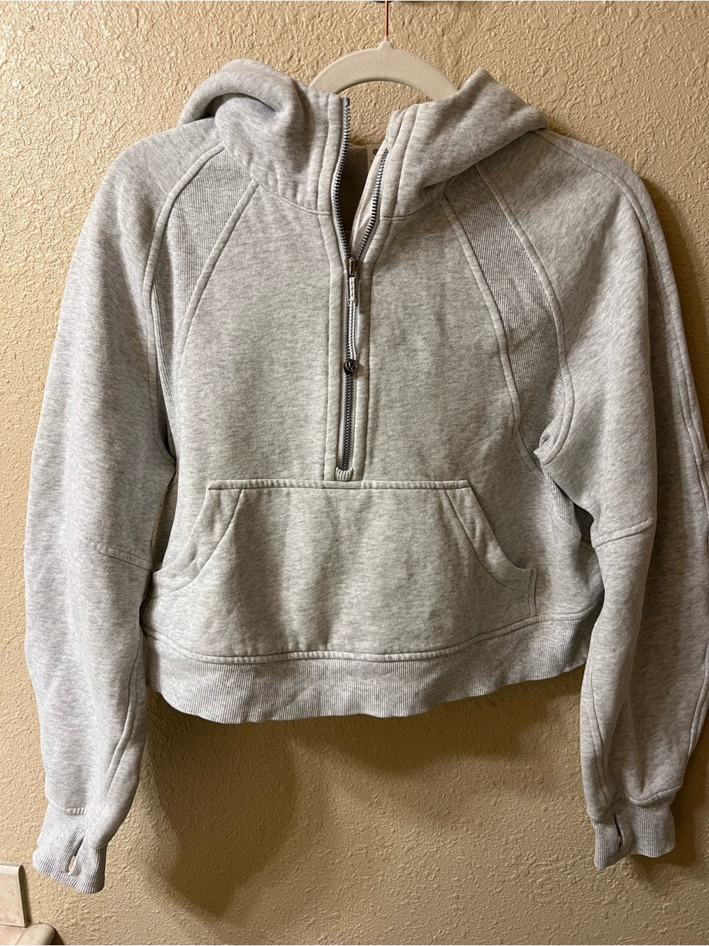 lululemon athletica Light Gray Half-Zip Pullover